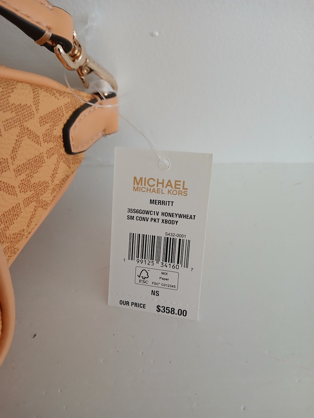 Michael Kors Merritt Honeywheat Convertible Crossbody - Picture 4 of 8